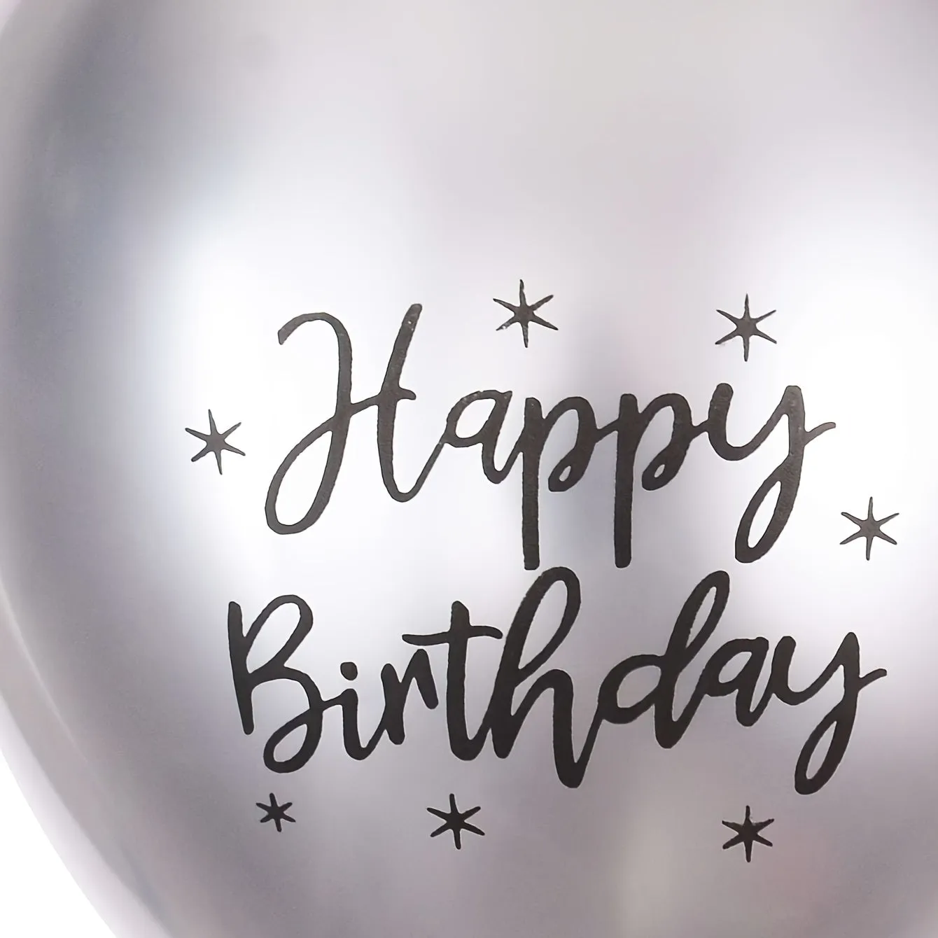11pcs Metallic Happy Birthday Balloons - Birthday Party Decor Balloons with Slivery Finish - Room Decorations for Celebrations