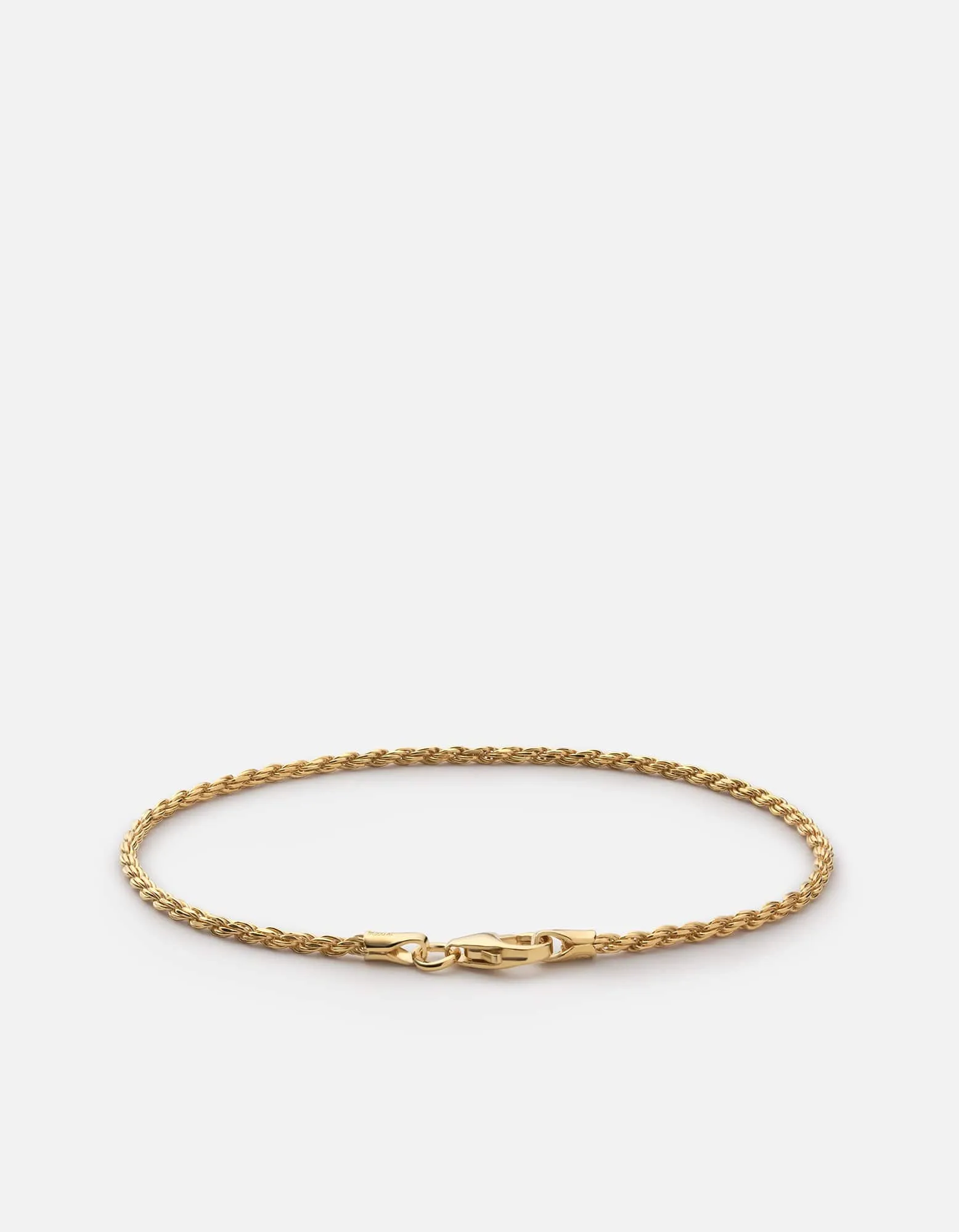 1.8 Rope Chain Bracelet, 14k Gold