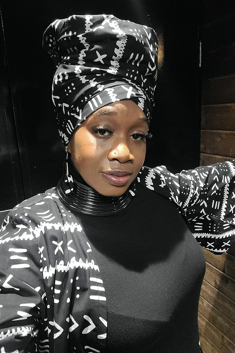 African Ankara Print Matching Mask Set or Head wrap Kiki