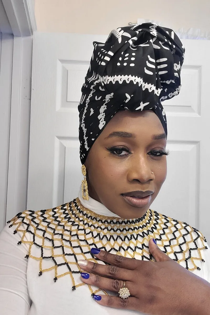 African Ankara Print Matching Mask Set or Head wrap Kiki