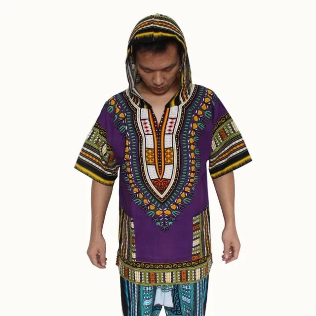 African Print Dashiki Fabric Hood 100% Cotton