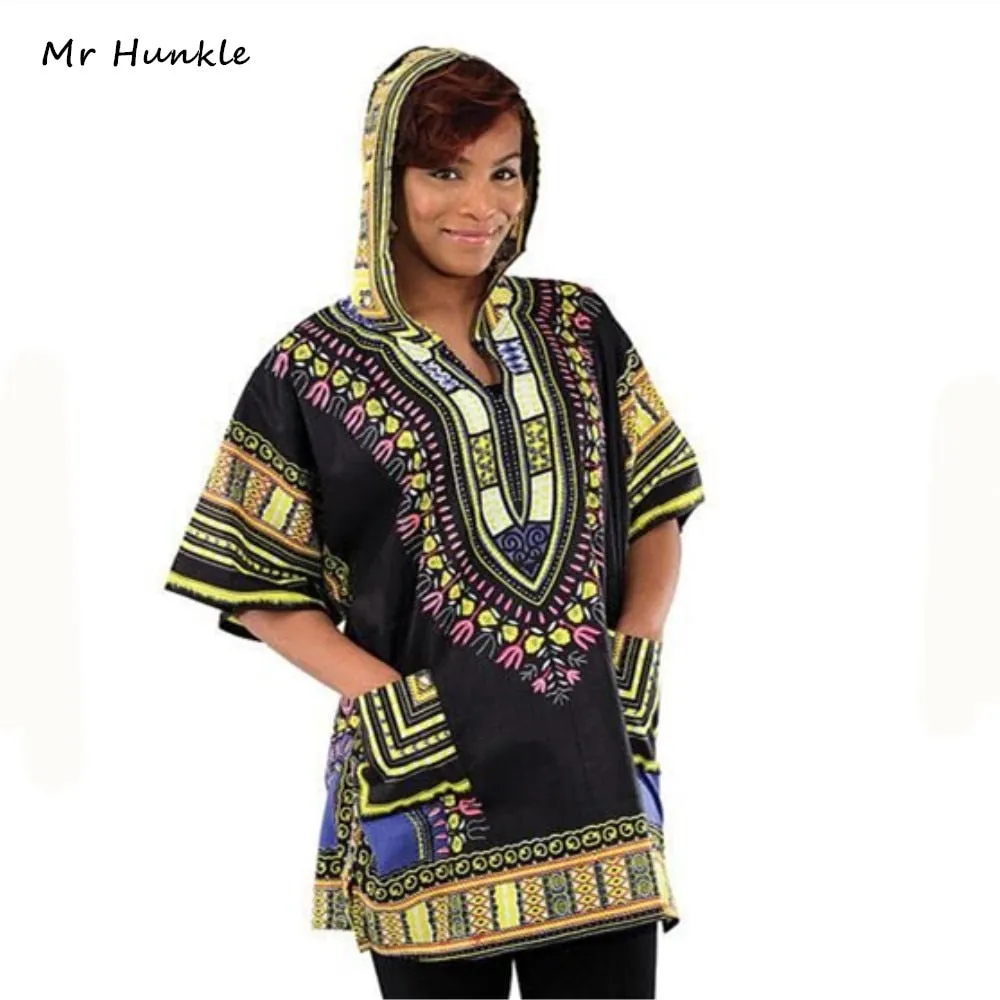 African Print Dashiki Fabric Hood 100% Cotton