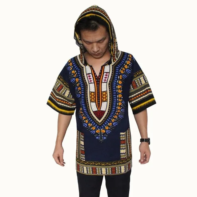 African Print Dashiki Fabric Hood 100% Cotton