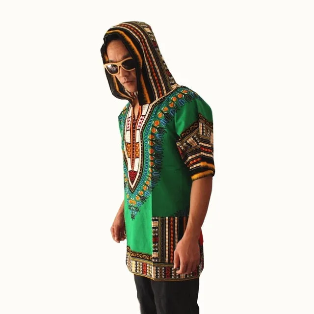 African Print Dashiki Fabric Hood 100% Cotton