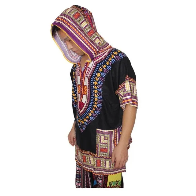 African Print Dashiki Fabric Hood 100% Cotton