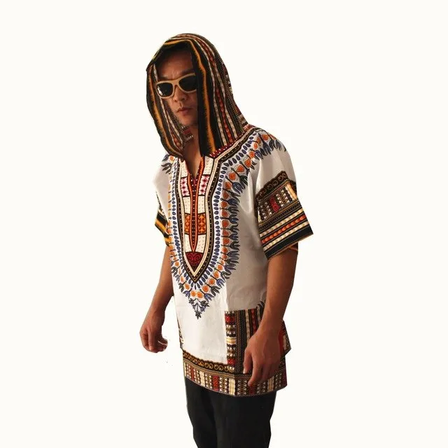 African Print Dashiki Fabric Hood 100% Cotton