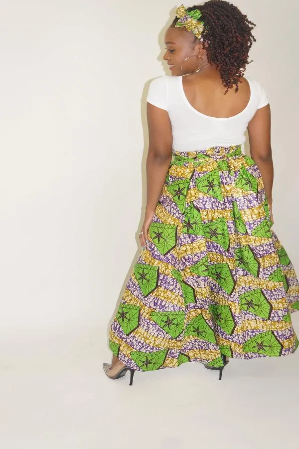 African Print Skirt Set