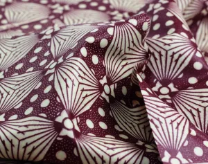 African Wax Print Cotton - Wine Petals