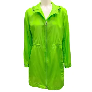 Akris Lime Green Zip-Front Silk Jacket