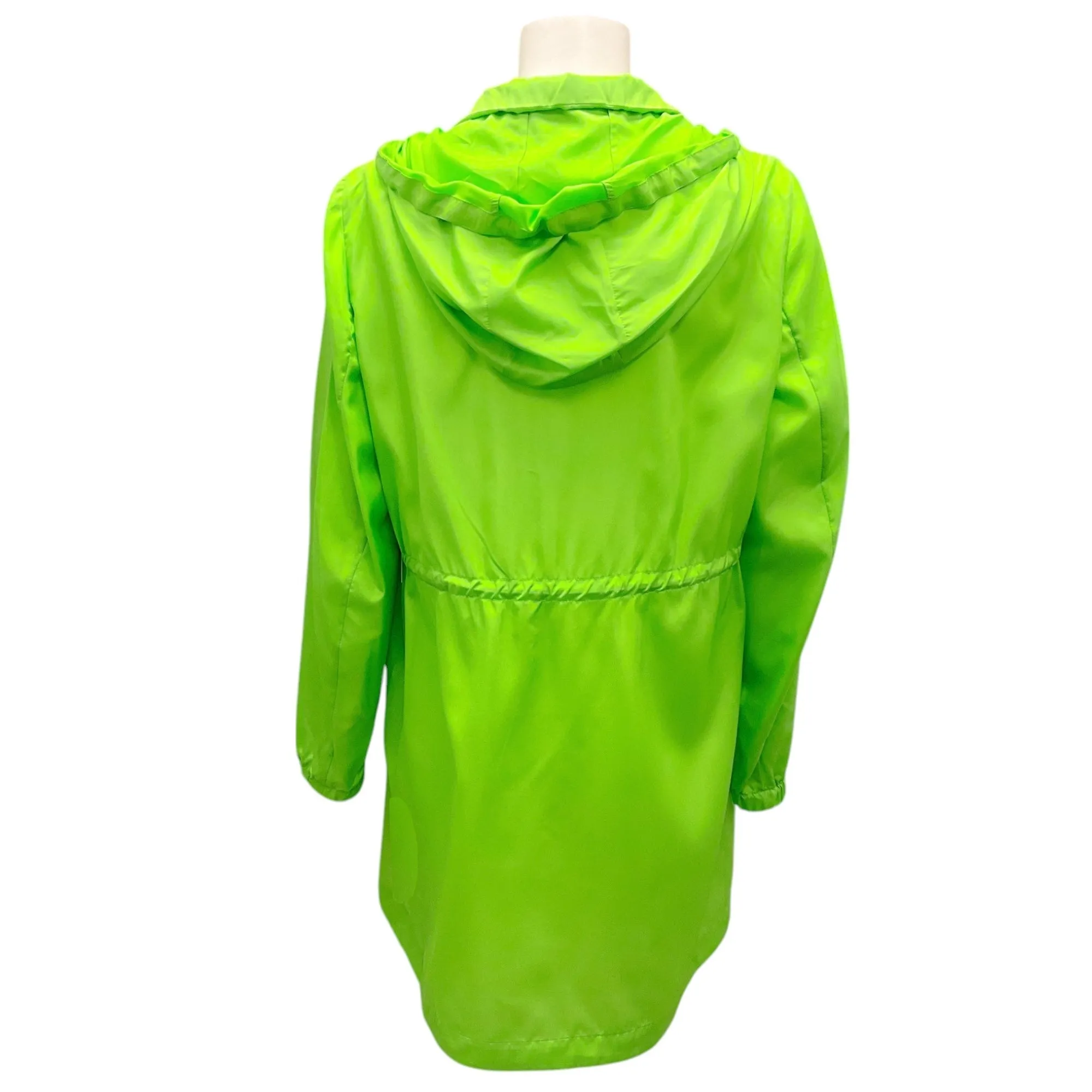 Akris Lime Green Zip-Front Silk Jacket