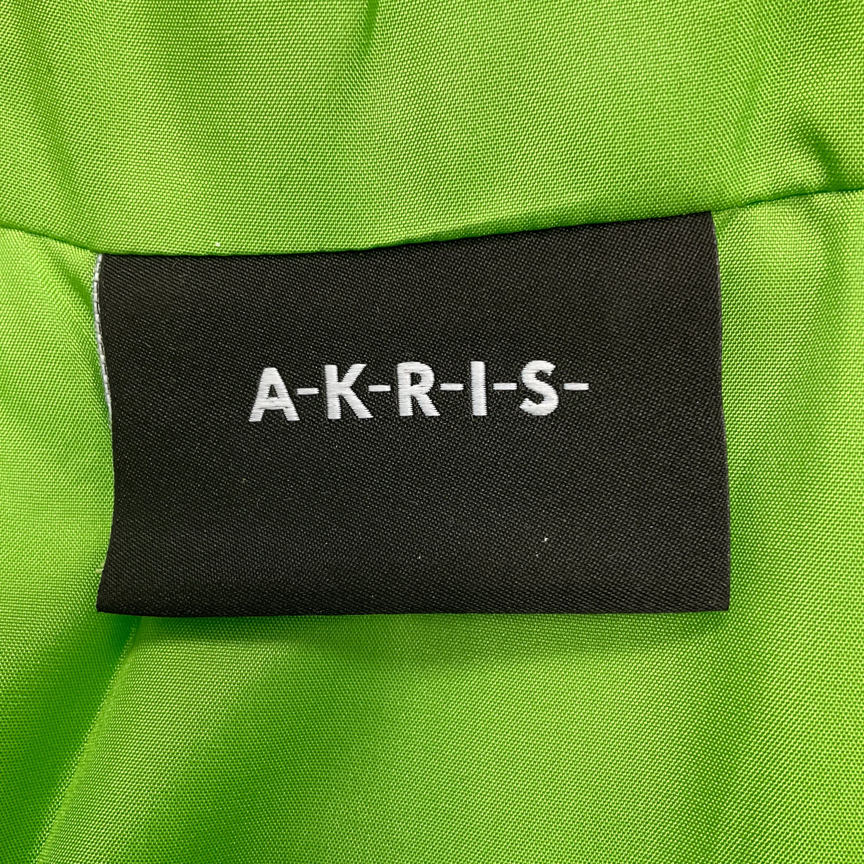 Akris Lime Green Zip-Front Silk Jacket