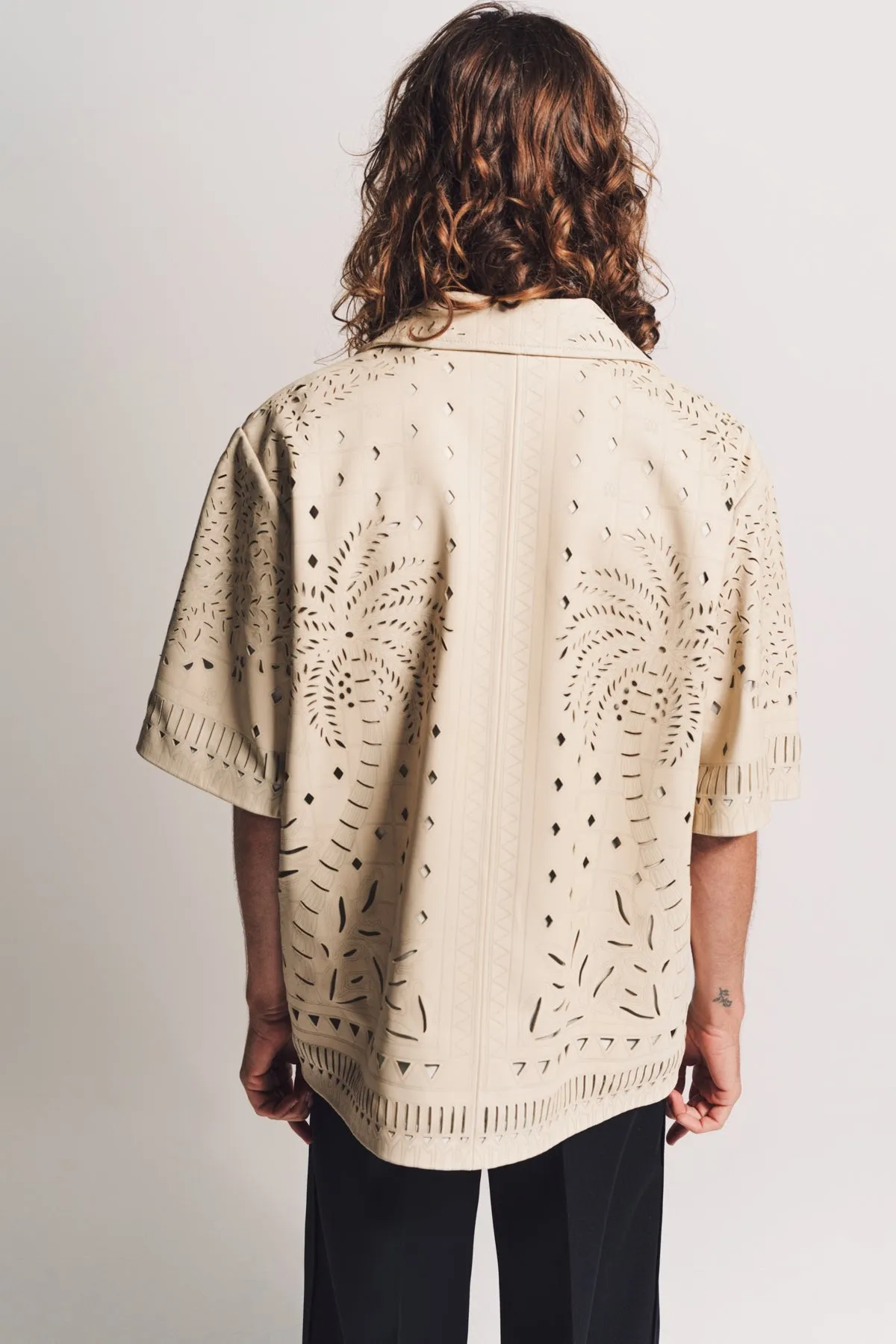 AMIRI | PALM TREE LASER SHORT SLEEVE SHIRT