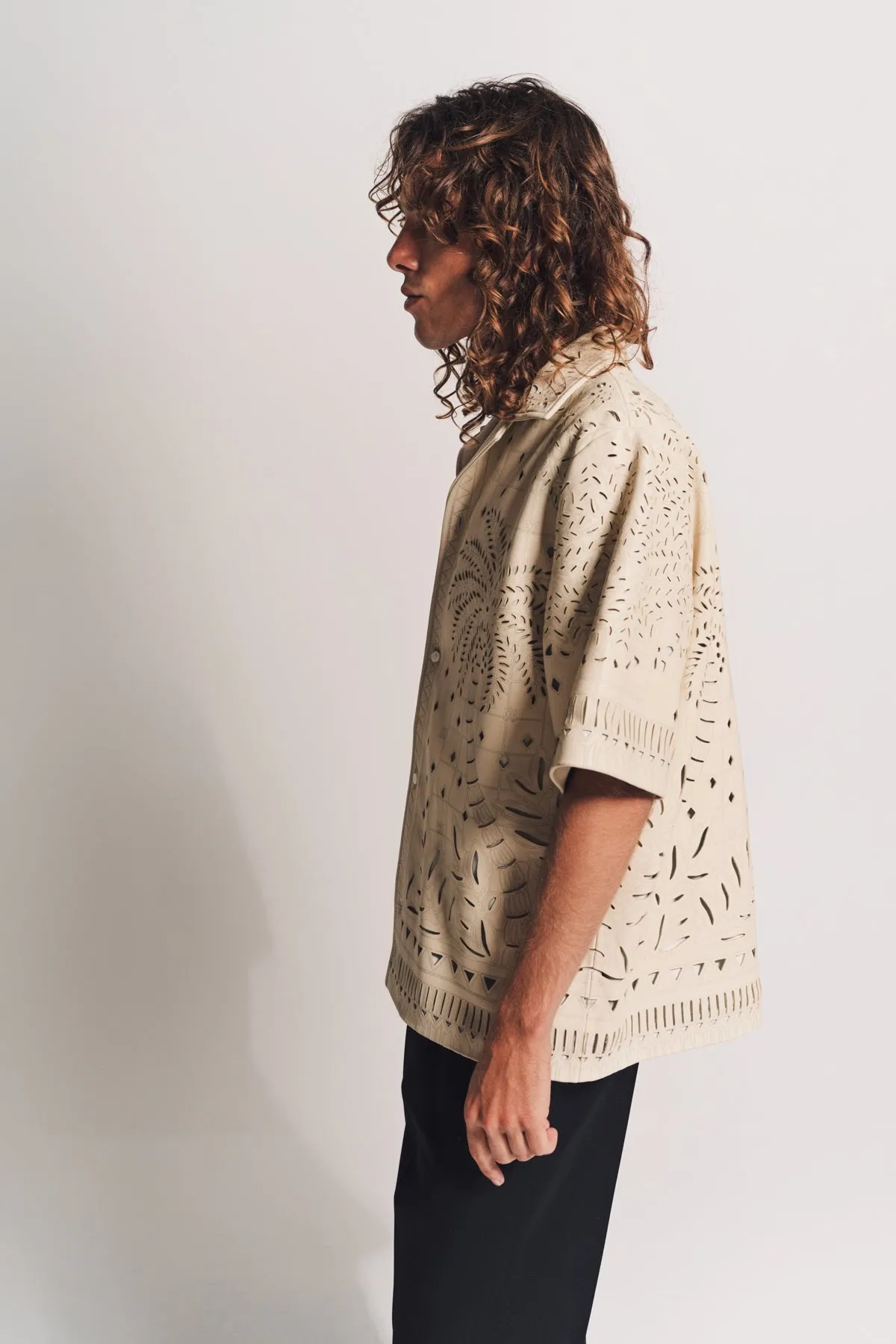 AMIRI | PALM TREE LASER SHORT SLEEVE SHIRT