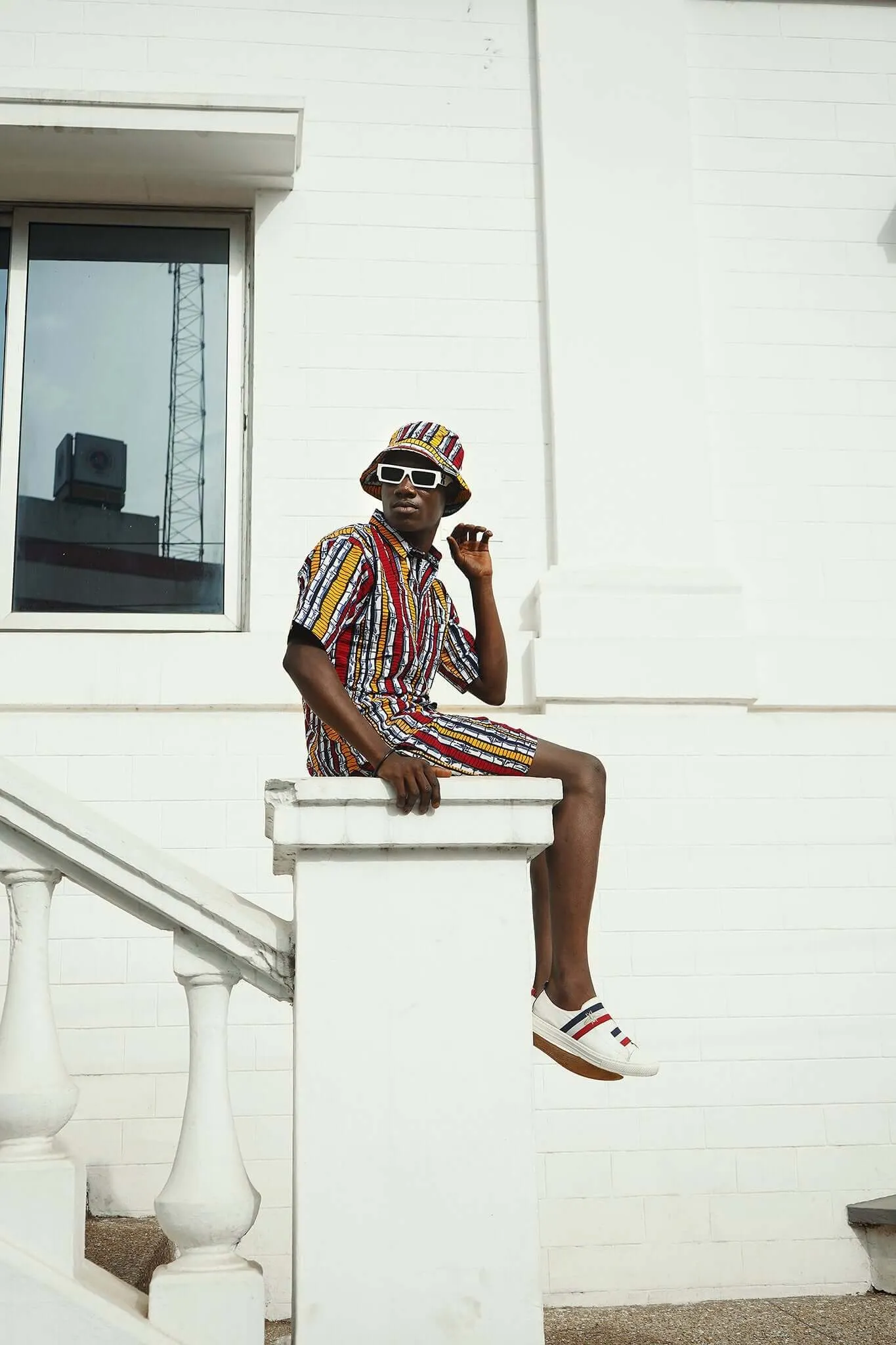 Bamboozle African Print Mid Length Shorts