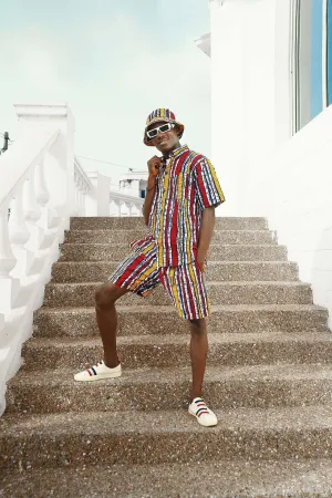 Bamboozle African Print Mid Length Shorts