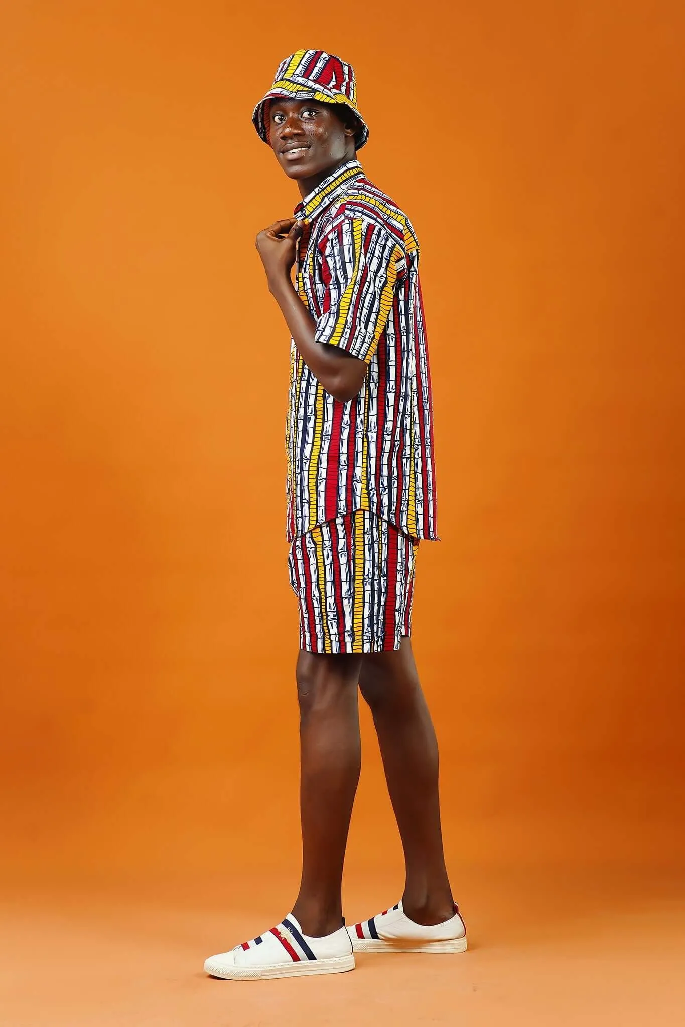 Bamboozle African Print Mid Length Shorts