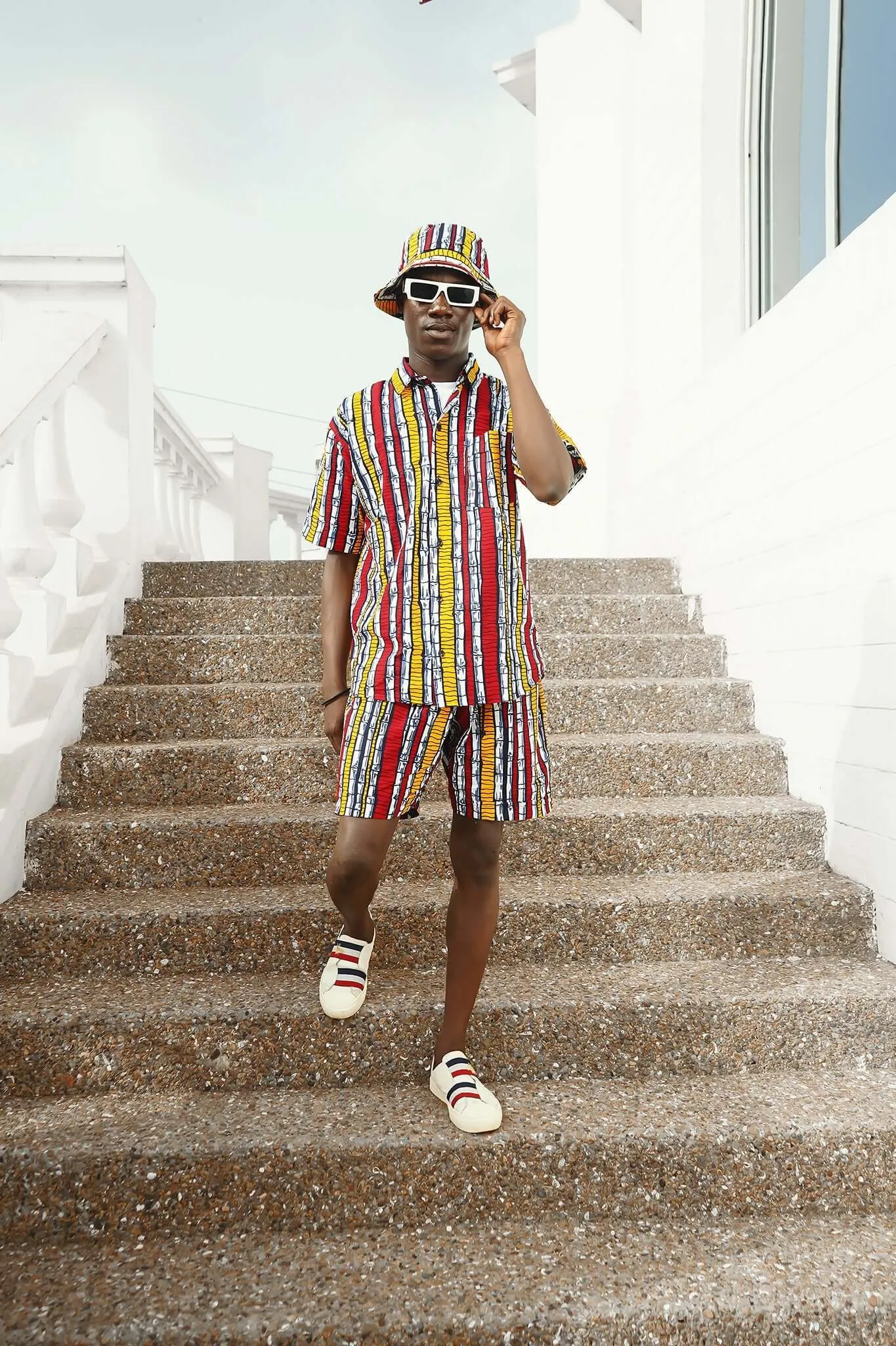Bamboozle African Print Mid Length Shorts