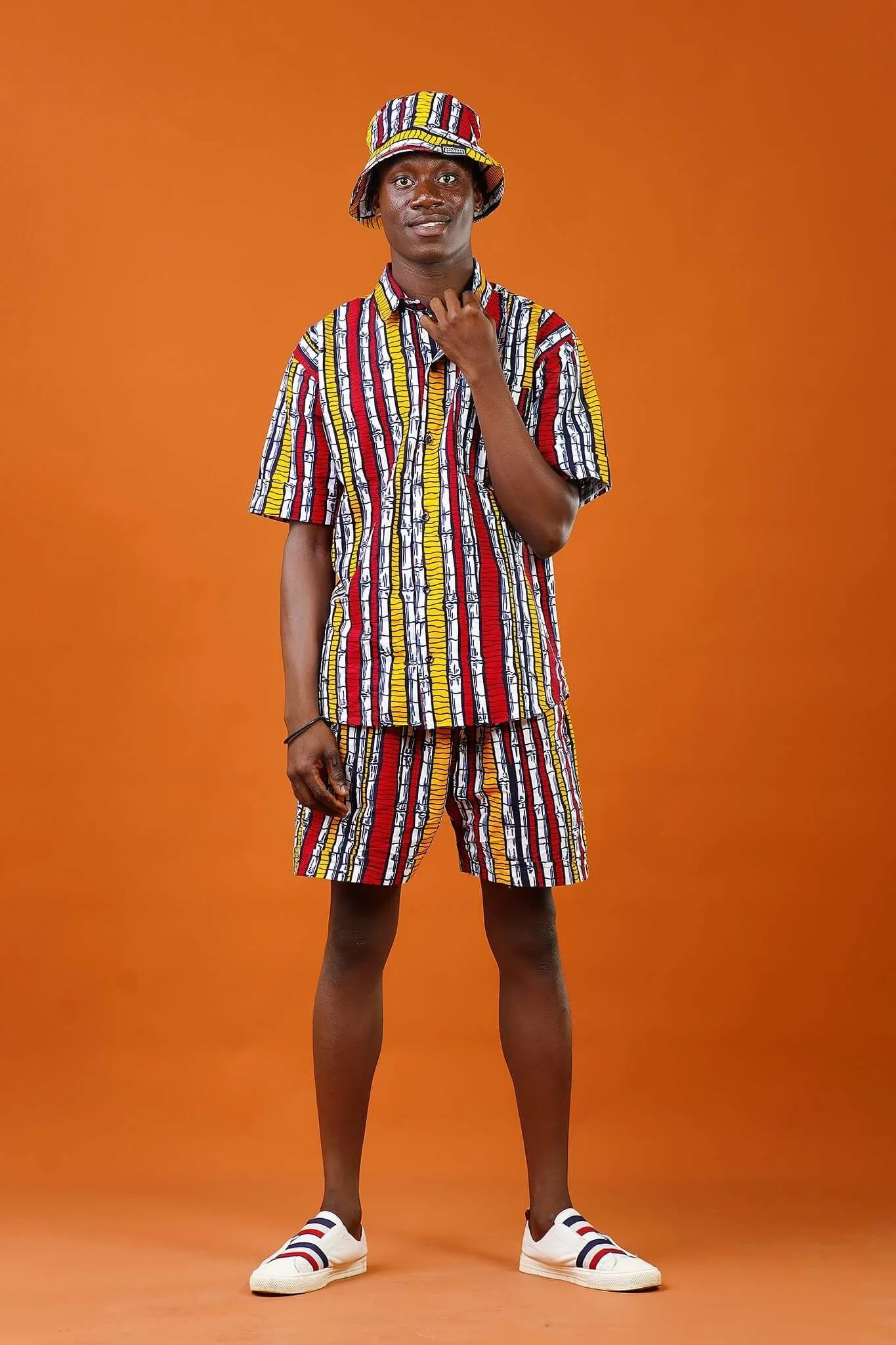Bamboozle African Print Mid Length Shorts