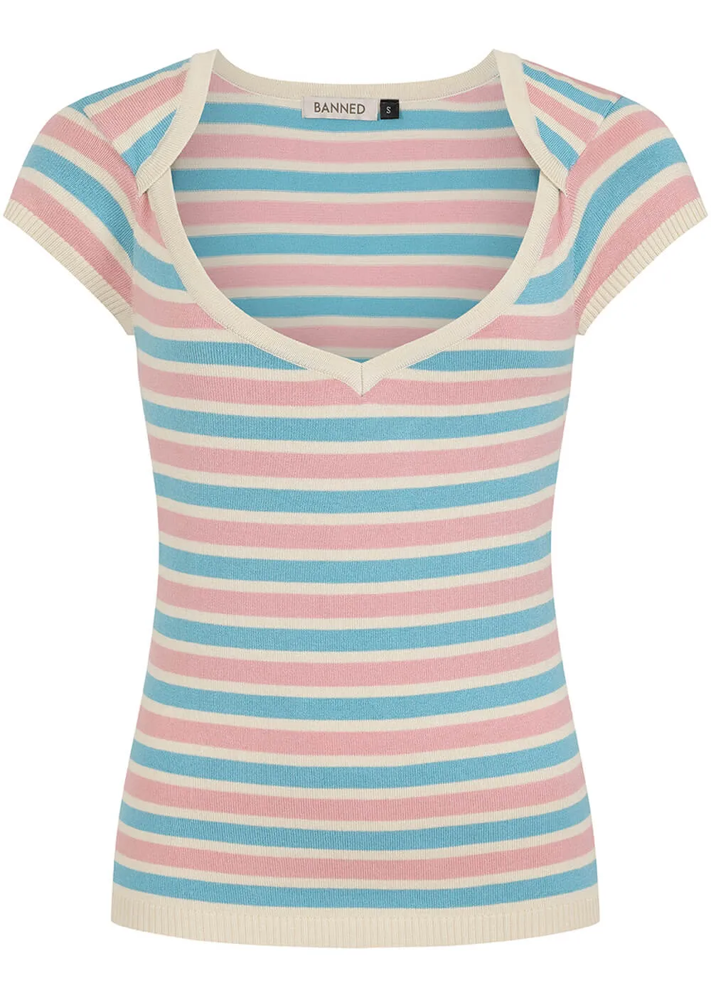 Banned Vivian Striped Jumper Pink Blue