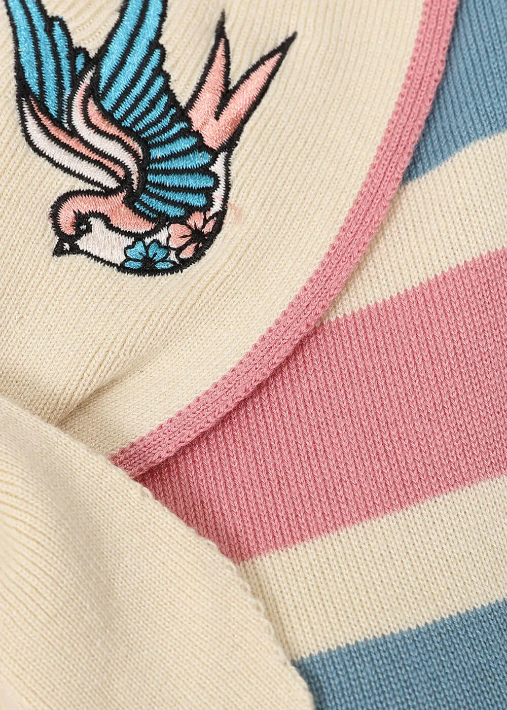Banned Zelda Swallow Striped Jumper Cream