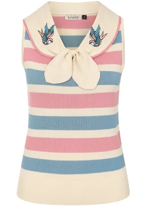 Banned Zelda Swallow Striped Jumper Cream