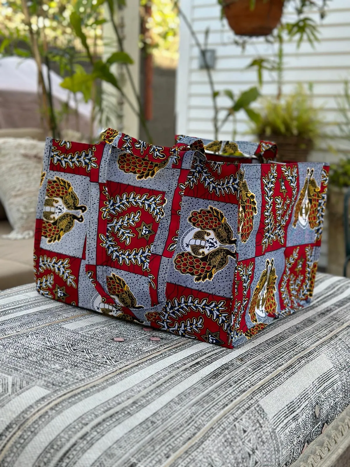 Beach Bag "Nkomin Red"