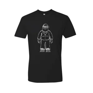 Black Santa Sketch T - Glow in the Dark