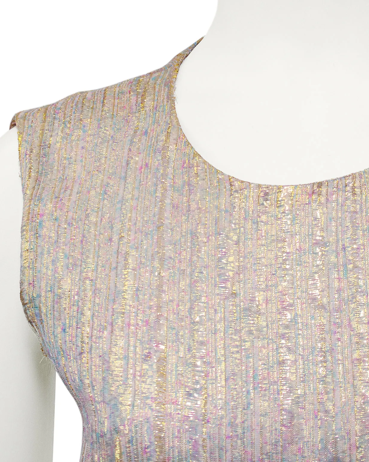 Blue Tweed Haute Couture Jacket and Dress Ensemble