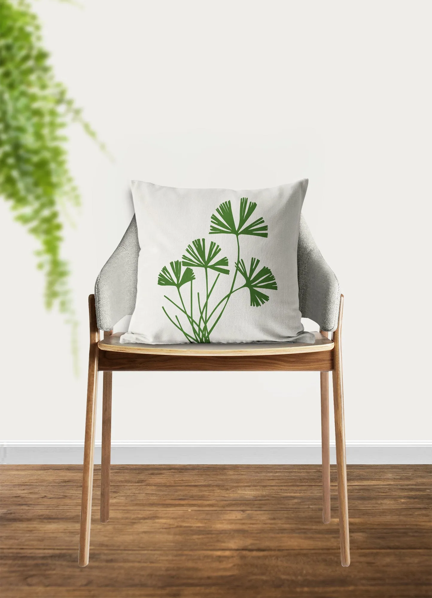 Botanical plant pillow, green fern tropical pillow, Interior decor, home decor, pillow cover and insert, botanical decor, natural decor