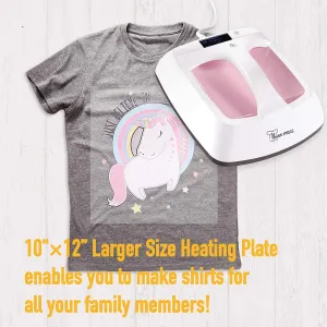 Brand new PowerPress HPM-0000-PK Heat Press Machine Portable-Pink，12"x10", Retails $192 W/Tax!
