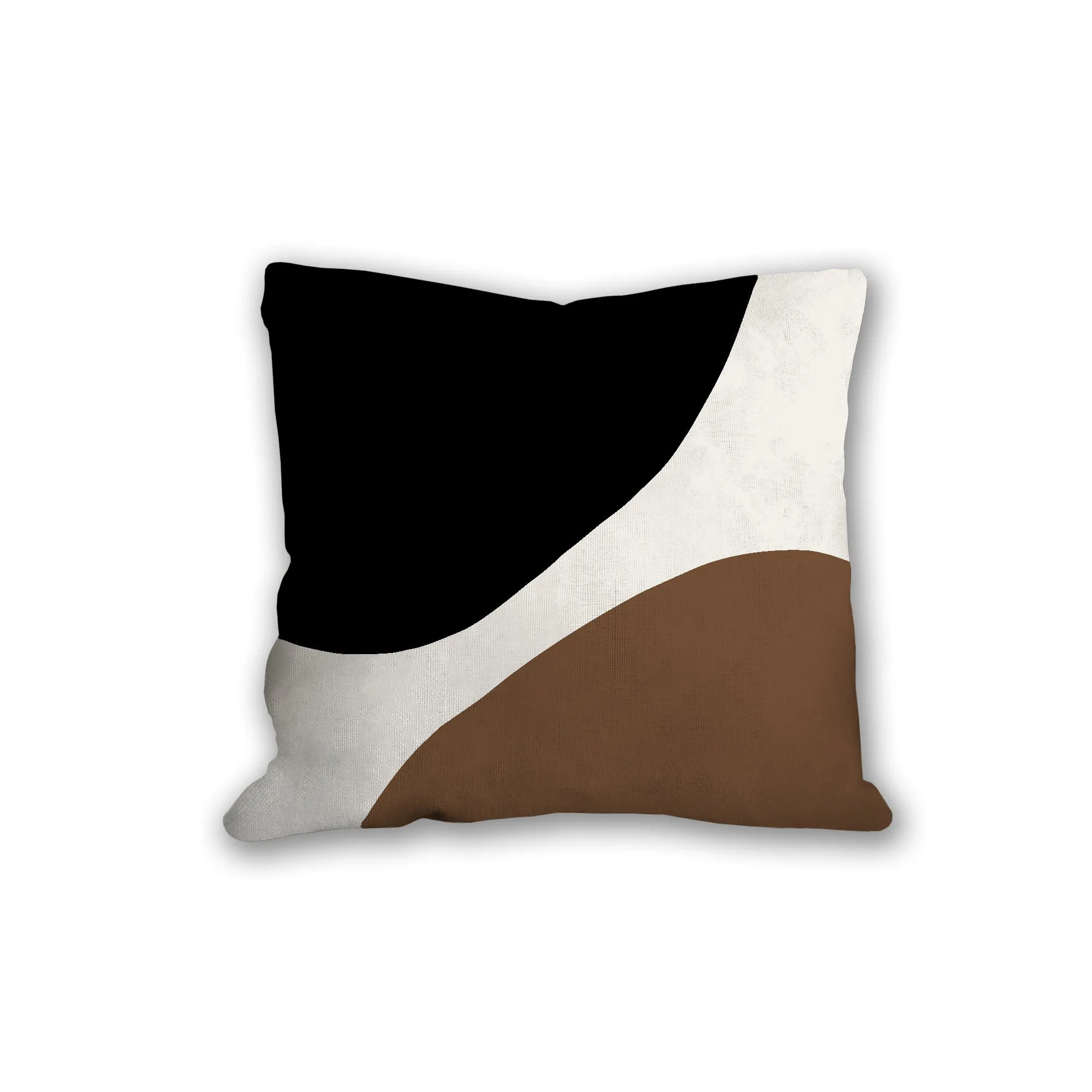 Brown and black rock shapes pillow