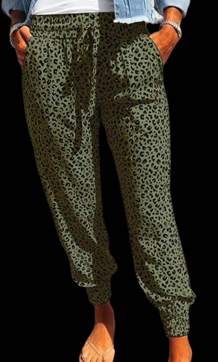 Brown Leopard Pants
