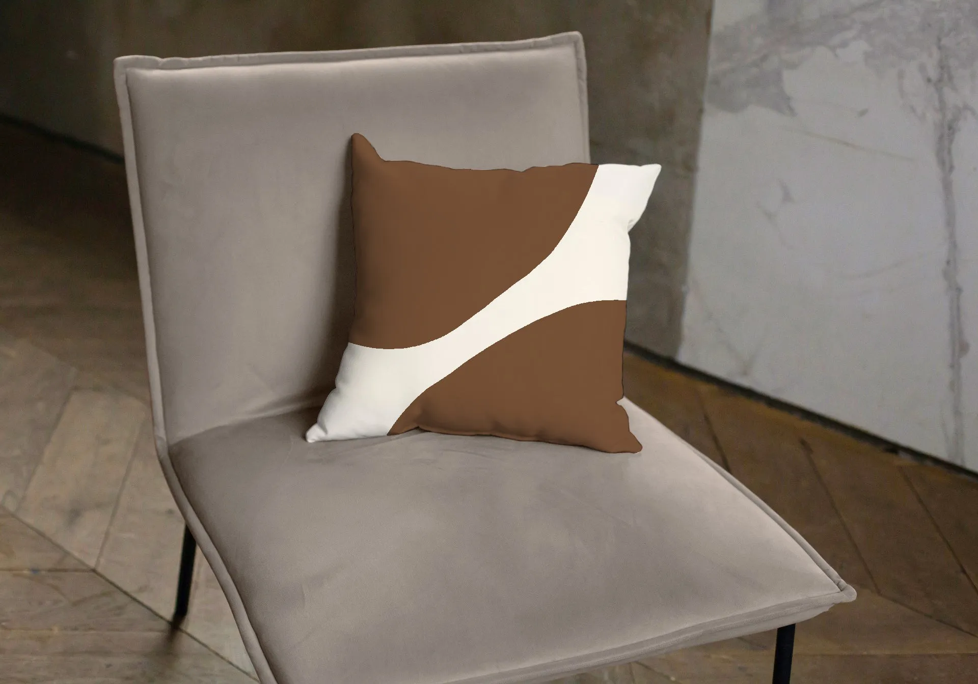 Brown Rock shapes pillow