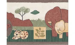 Brown Safari Animals ZW74508 Wallpaper Border