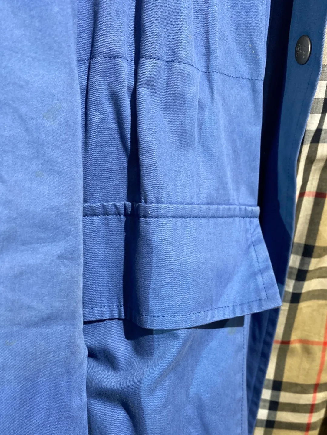 Burberry London Medium Blue Hooded Raincoat