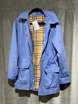 Burberry London Medium Blue Hooded Raincoat