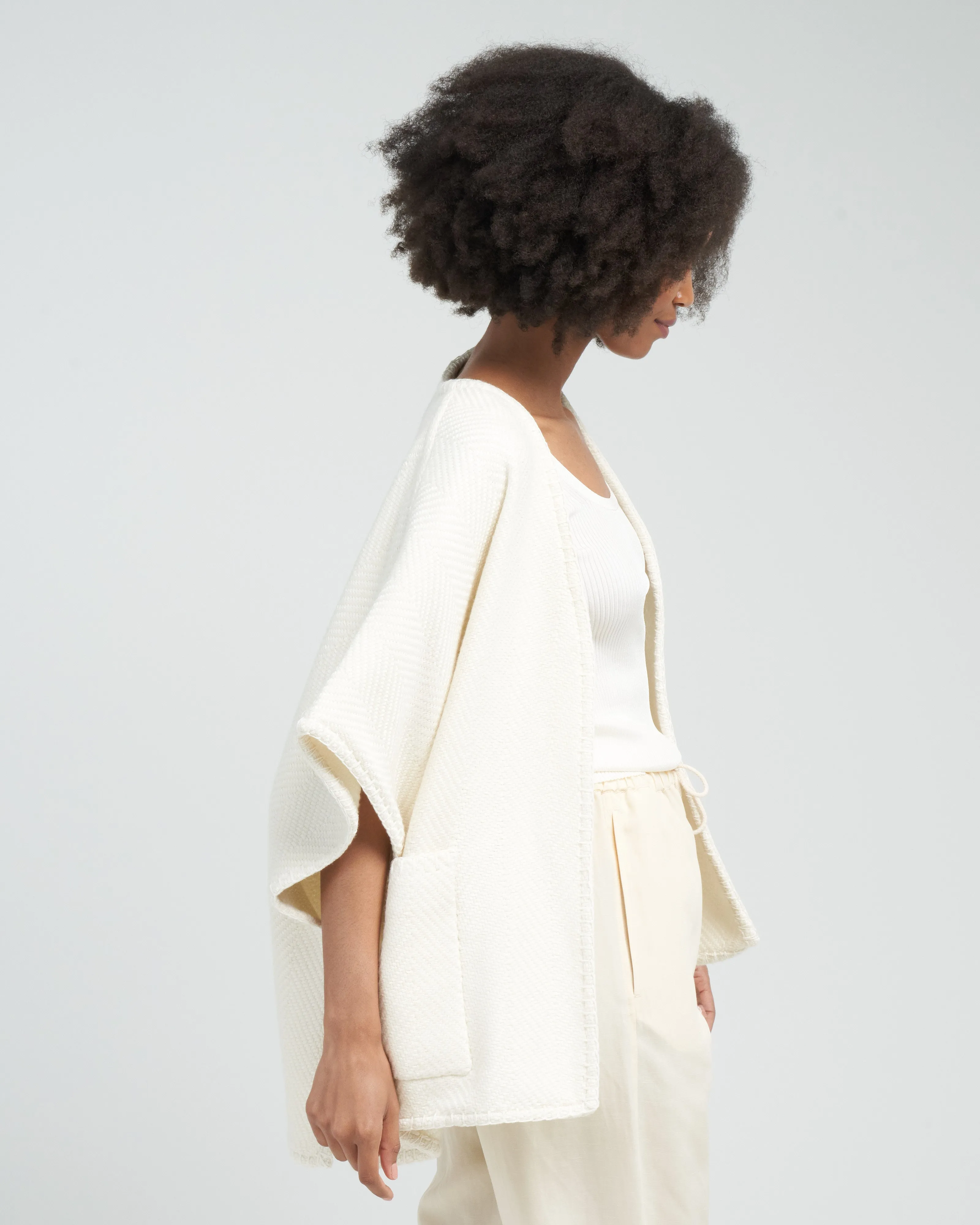 cami poncho - cream