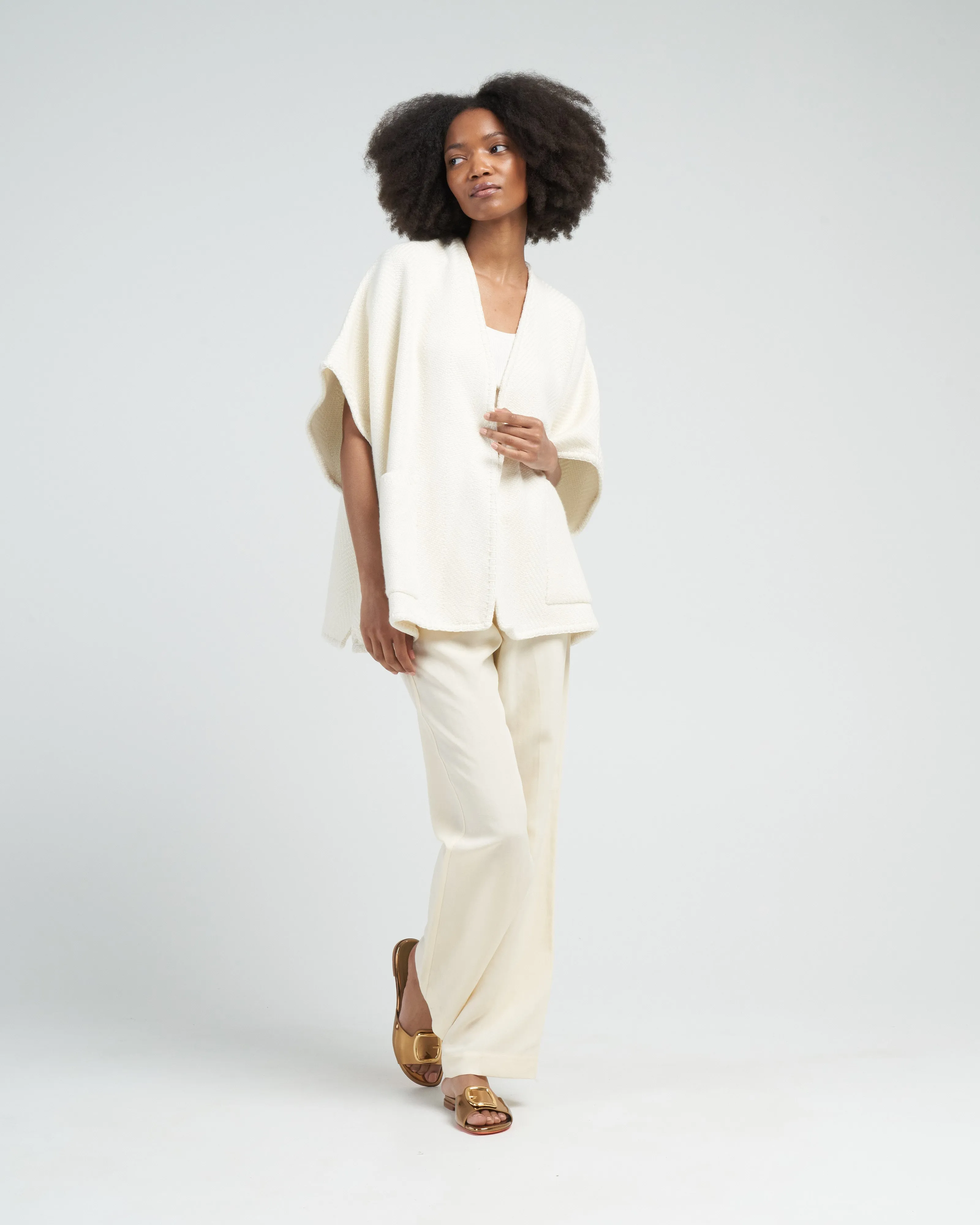cami poncho - cream