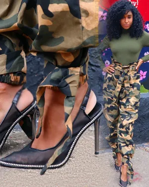 Camo Paperbag Waist Pants FINAL SALE