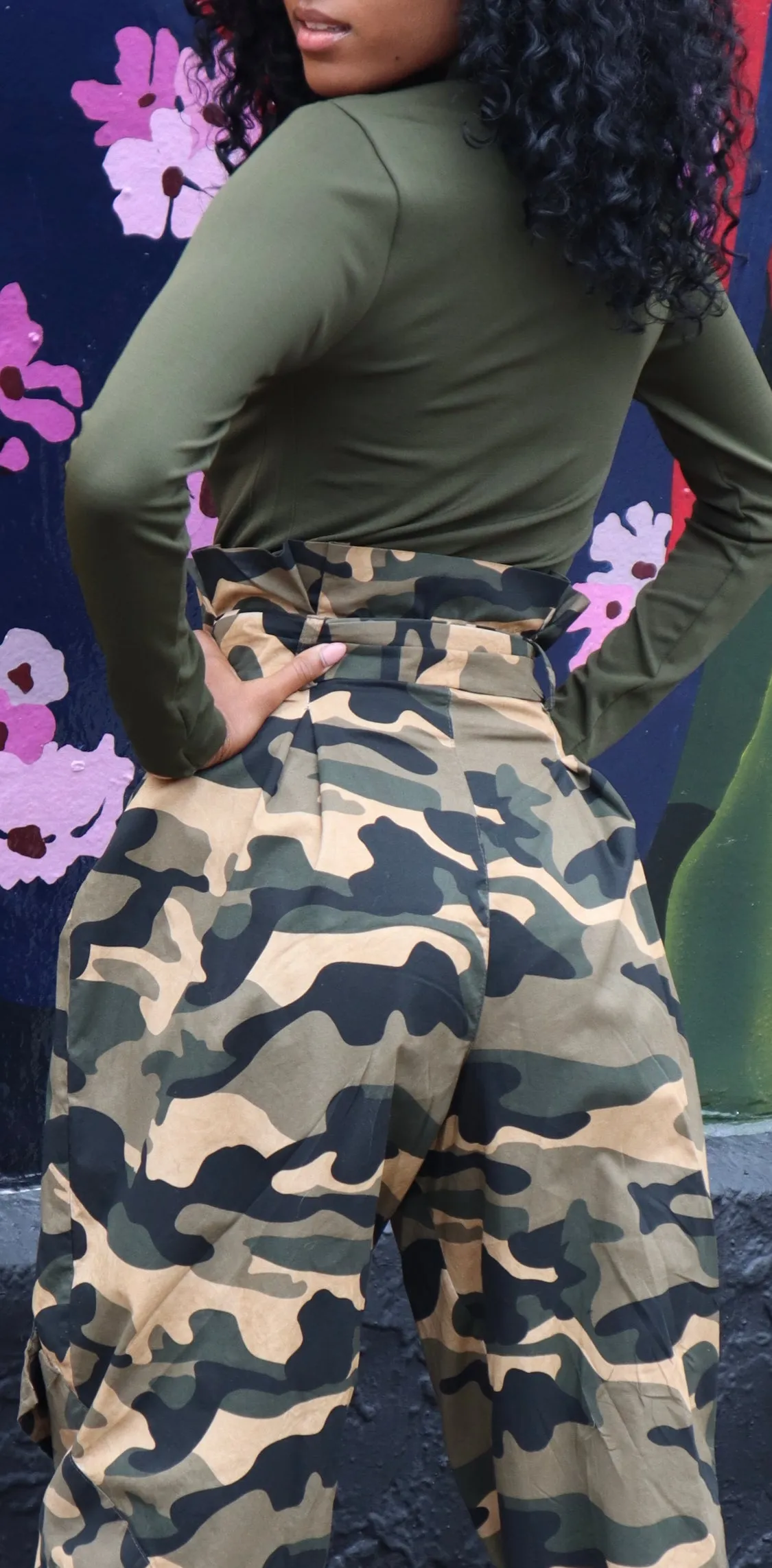 Camo Paperbag Waist Pants FINAL SALE