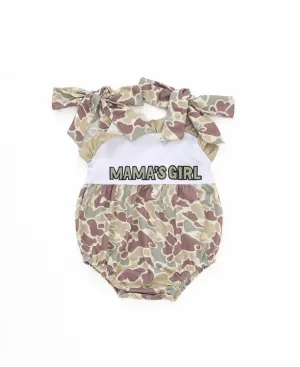 Camouflage print MAMA'GIRL baby bubble