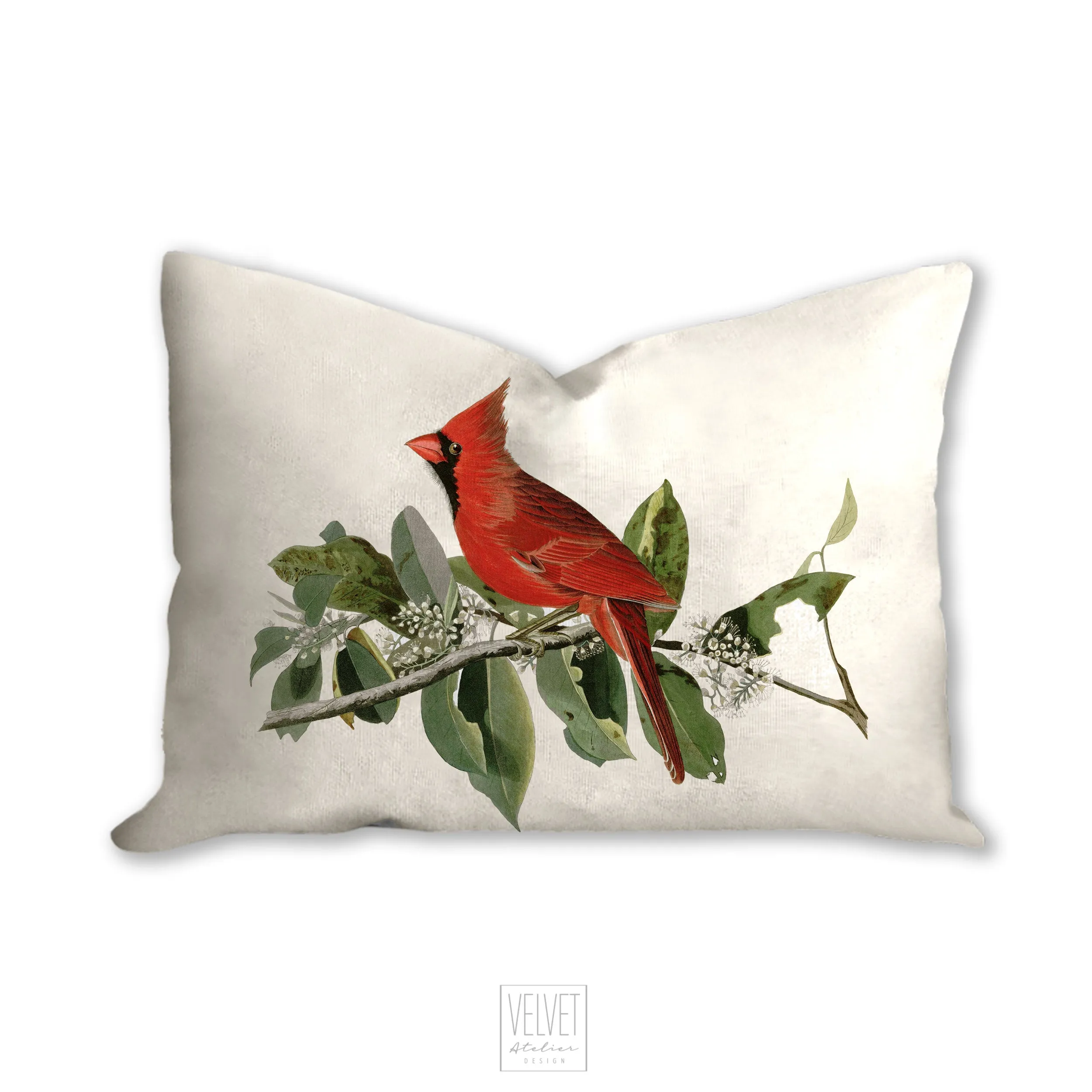 Cardinal throw pillow, bird pillow, wild life pillow, Interior decor, home decor, pillow cover and insert, botanical decor, nature decor