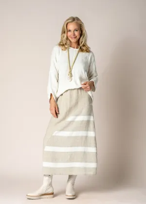 Carmina Linen Top in Cream