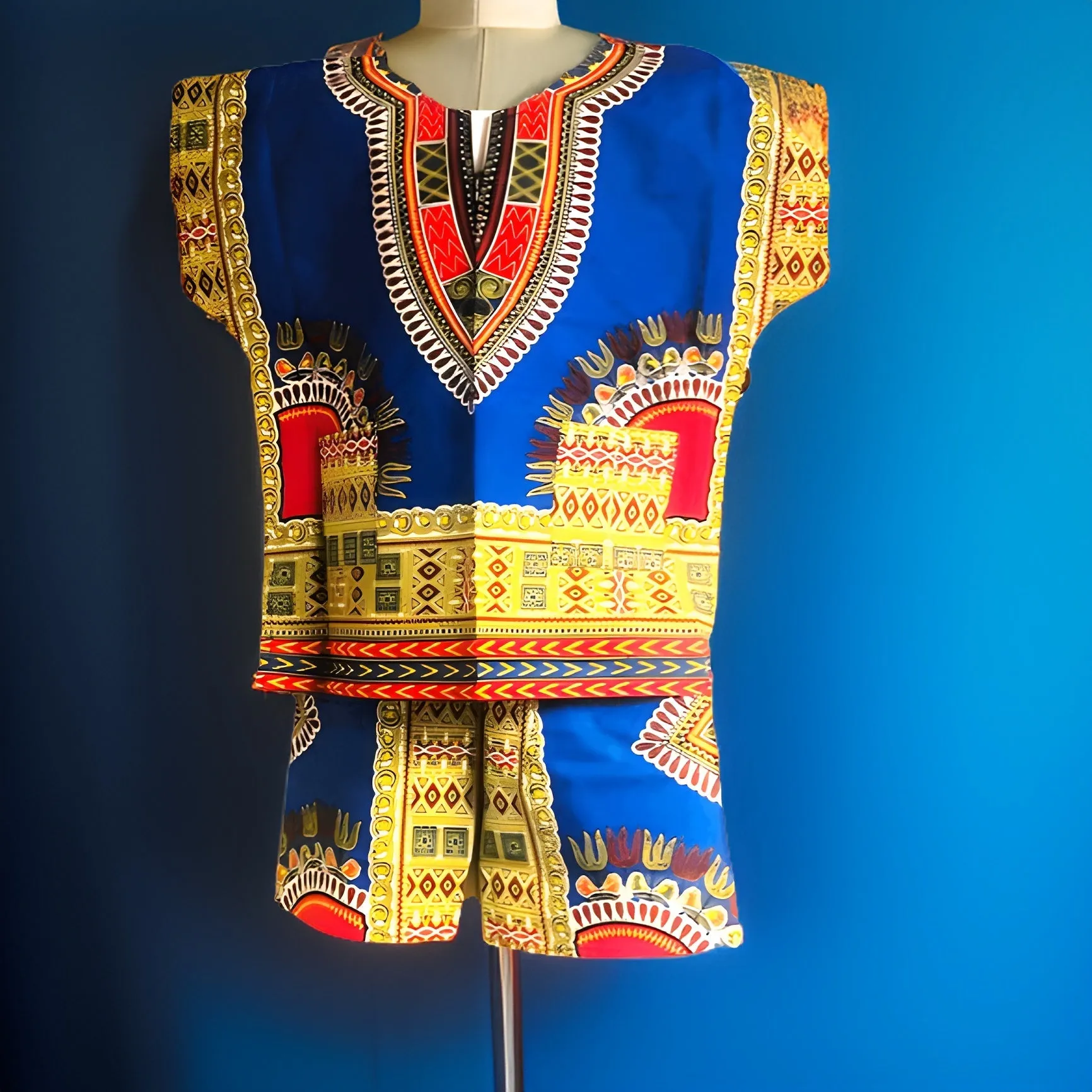 Children's Unisex Dashiki Short Set
