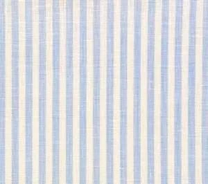 China Seas Fabric: Lulu Stripe -  Custom Sky Blue on White 100% Linen