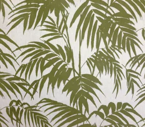 China Seas Fabric: Martinique - Custom Olive Green on Tinted 100% Linen
