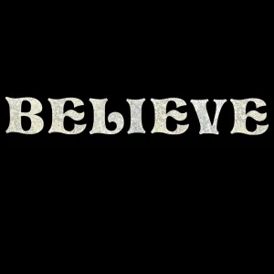 Christmas Fused Applique Word - Believe