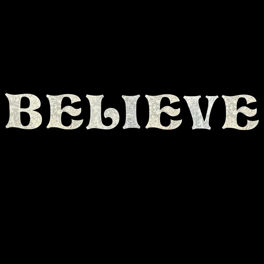 Christmas Fused Applique Word - Believe