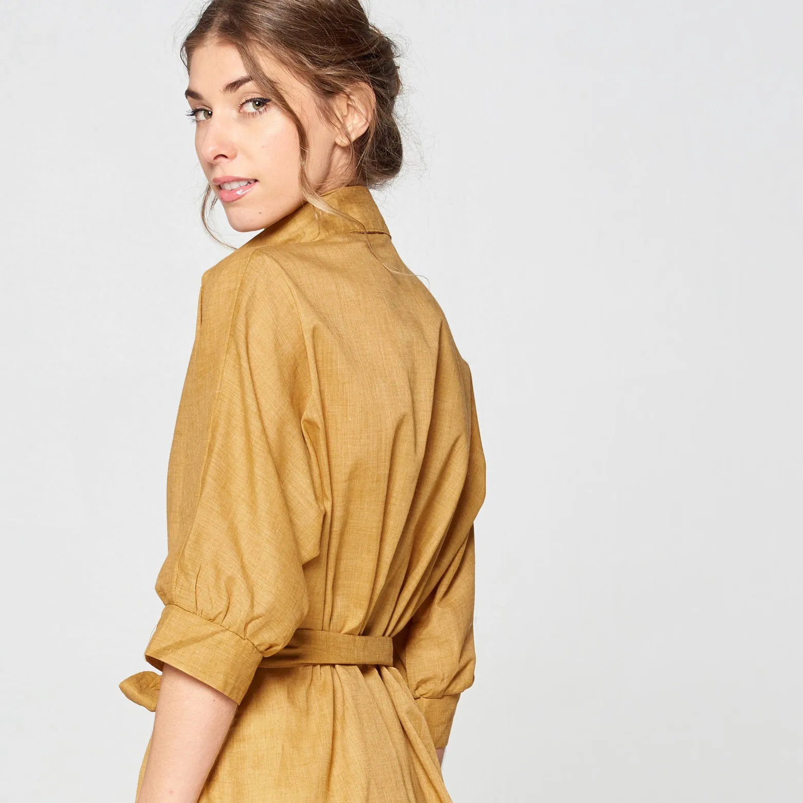 Collar Longline Linen Top
