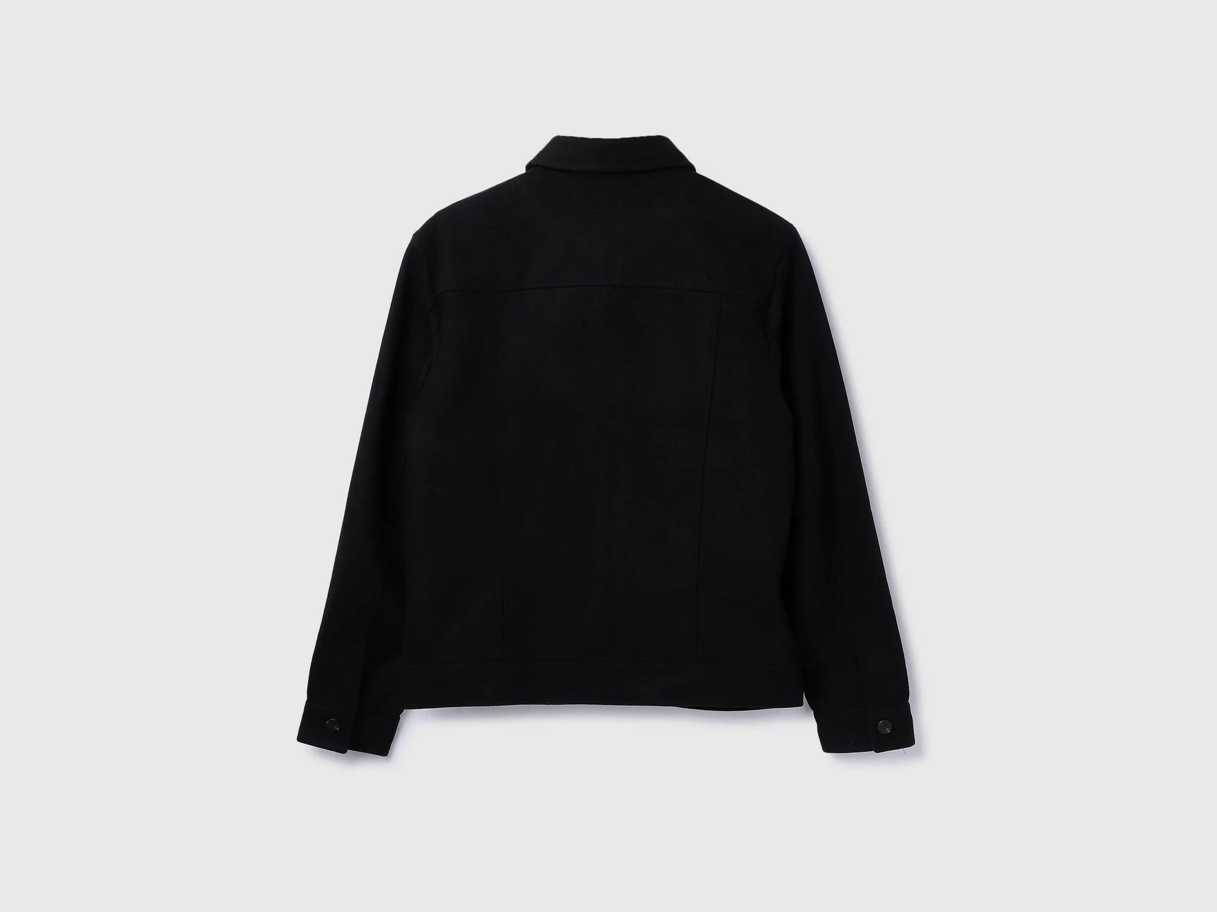 Collared Solid Zipper Jacket